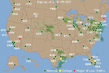National Airport Delays Map