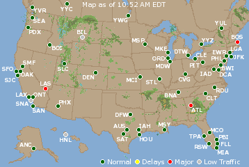 National Airport Delays Map