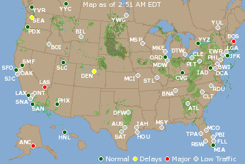 National Airport Delays Map
