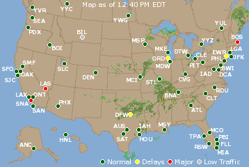National Airport Delays Map