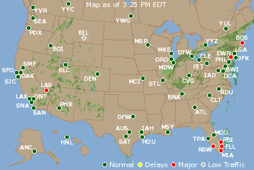 National Airport Delays Map