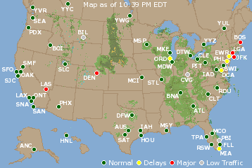 National Airport Delays Map