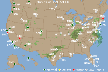 National Airport Delays Map
