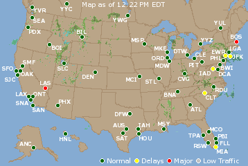 National Airport Delays Map