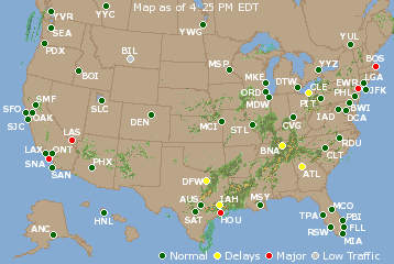 National Airport Delays Map