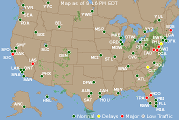 National Airport Delays Map