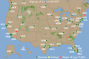 National Airport Delays Map