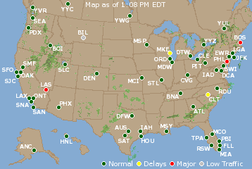 National Airport Delays Map