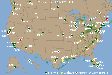 National Airport Delays Map