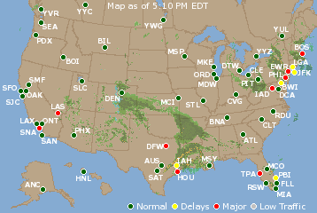 National Airport Delays Map