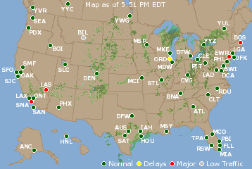 National Airport Delays Map