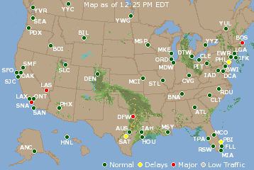 National Airport Delays Map
