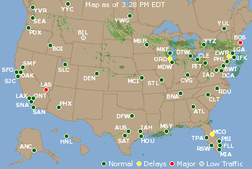 National Airport Delays Map