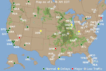 National Airport Delays Map
