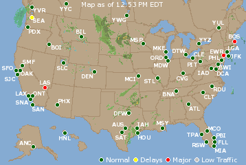 National Airport Delays Map