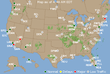 National Airport Delays Map