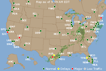 National Airport Delays Map