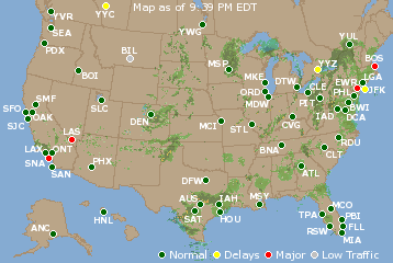 National Airport Delays Map