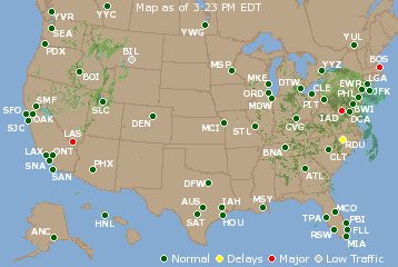 National Airport Delays Map