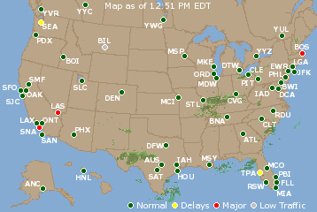 National Airport Delays Map