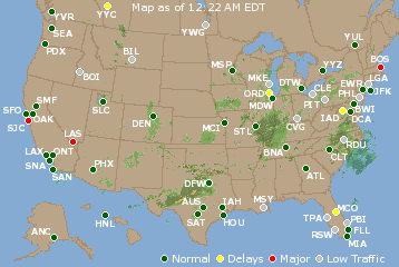 National Airport Delays Map
