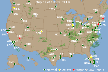 National Airport Delays Map