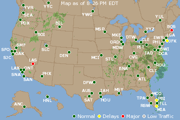 National Airport Delays Map