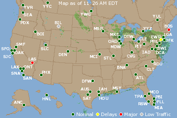 National Airport Delays Map