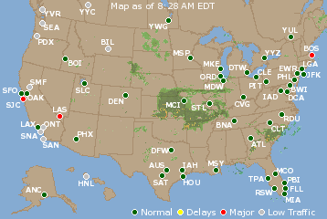 National Airport Delays Map
