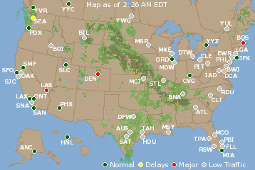 National Airport Delays Map
