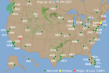 National Airport Delays Map
