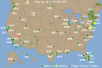 National Airport Delays Map