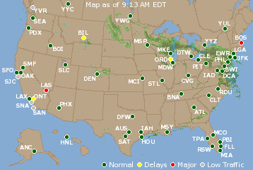 National Airport Delays Map