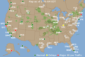 National Airport Delays Map