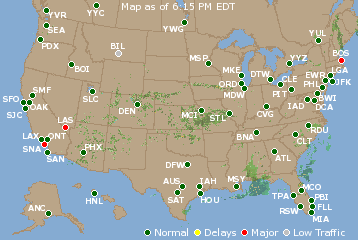 National Airport Delays Map