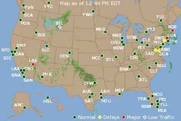 National Airport Delays Map