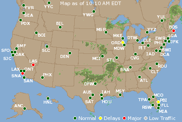 National Airport Delays Map