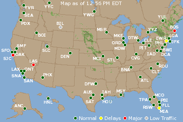 National Airport Delays Map