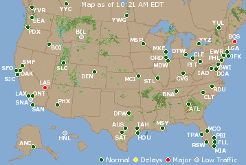 National Airport Delays Map