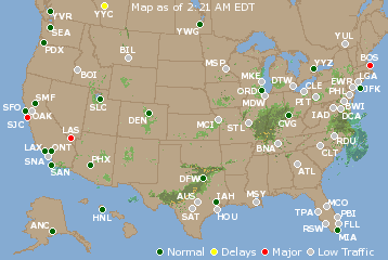 National Airport Delays Map
