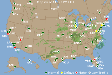 National Airport Delays Map
