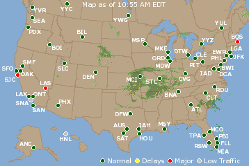National Airport Delays Map