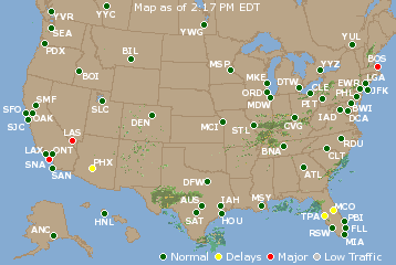 National Airport Delays Map