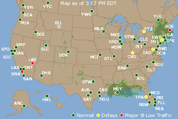 National Airport Delays Map