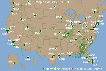 National Airport Delays Map