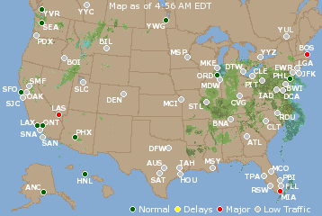 National Airport Delays Map