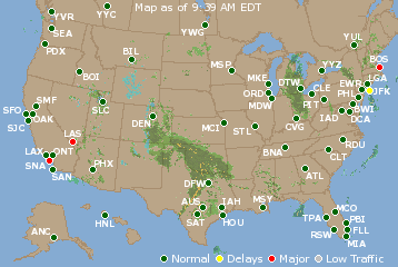 National Airport Delays Map
