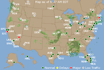 National Airport Delays Map