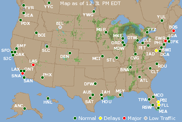 National Airport Delays Map