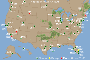 National Airport Delays Map